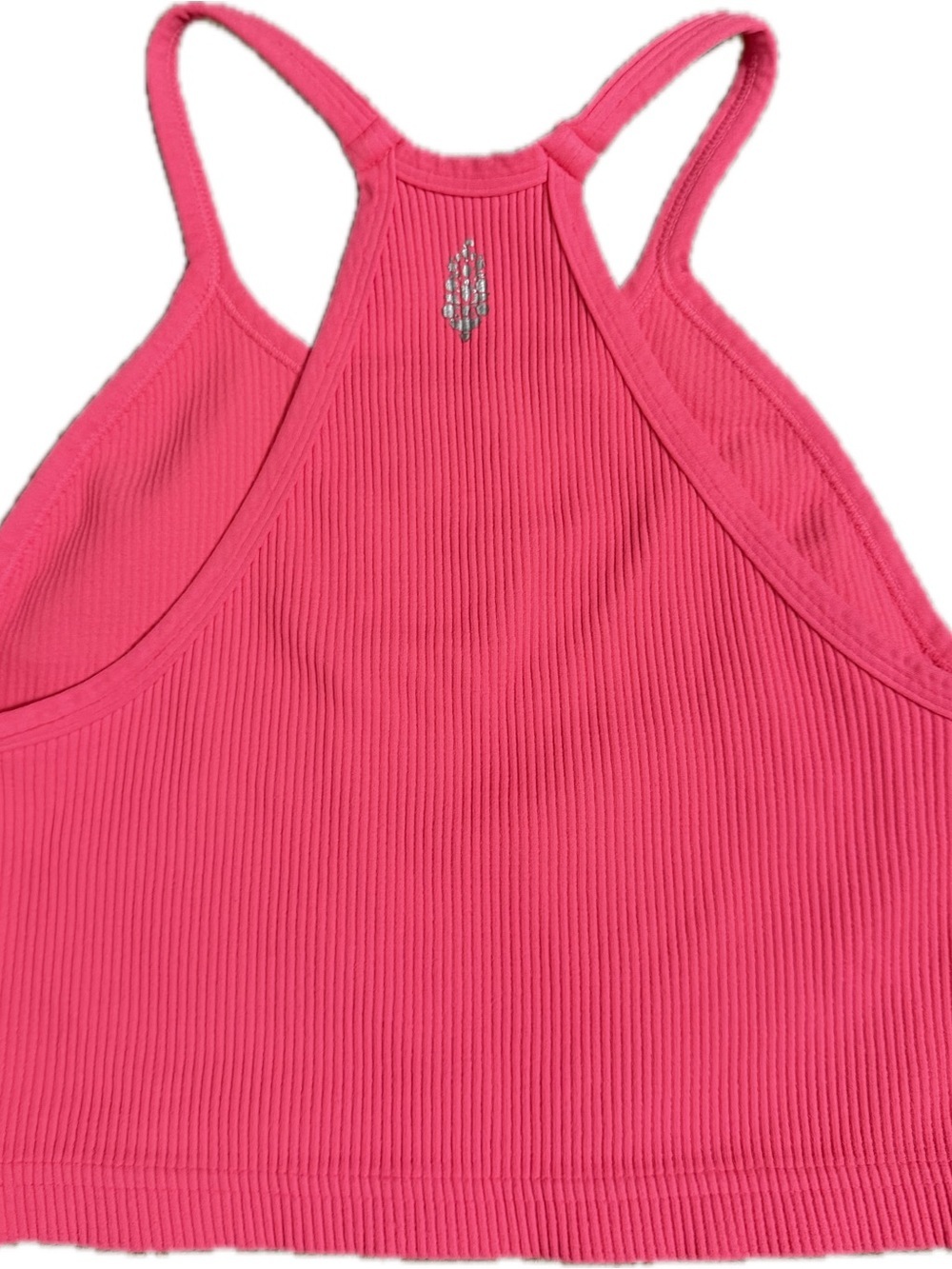 Free People Pink Ribbed Cropped Tank - Picture 3 of 3